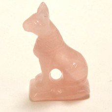 Egyptian Cat Bast 2.25 Inch Figurine - Rose Quartz