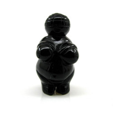 Goddess (Venus of Willendorf) 2.25 Inch Figurine - Obsidian Black