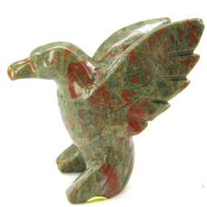 Hummingbird 2.25 Inch Figurine - Unakite