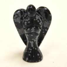 Angel 1.5 Inch Figurine - Snowflake Obsidian