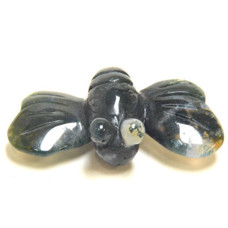 Bumble Bee 1.5 Inch Figurine - Moss Agate