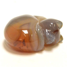 Cat Sleeping 1.5 Inch Figurine - Agate