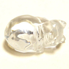 Cat Sleeping 1.5 Inch Figurine - Fused Quartz