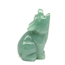 Coyote Howling 1.5 Inch Figurine - Aventurine