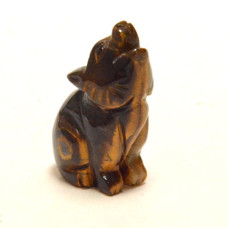 Coyote Howling 1.5 Inch Figurine - Tiger Eye