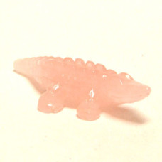 Crocodile 1.5 Inch Figurine - Rose Quartz