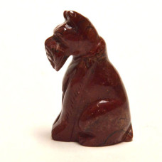 Dog (Airedale) 1.5 Inch Figurine - Rainbow Jasper