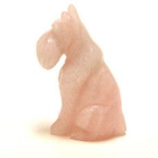 Dog (Airedale) 1.5 Inch Figurine - Rose Quartz