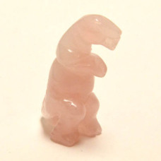 Dinosaur (T-Rex) 1.5 Inch Figurine - Rose Quartz