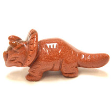 Dinosaur (Triceratops) 1.5 Inch Figurine - Goldstone