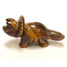 Dinosaur (Triceratops) 1.5 Inch Figurine - Tiger Eye