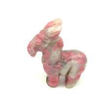 Donkey 1.5 Inch Figurine - Rhodonite