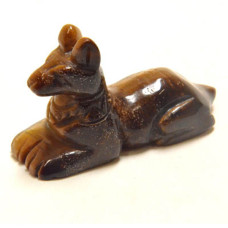 Egyptian Dog Anubis 1.5 Inch Figurine - Tiger Eye