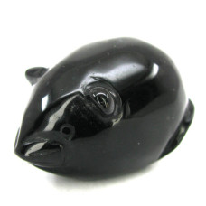 Mouse 1.5 Inch Figurine - Obsidian Black