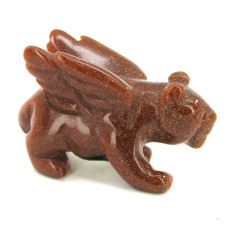 Panther with Wings 1.5 Inch Figurine - Goldstone