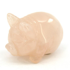 Pig Ball 1.5 Inch Figurine - Rose Quartz