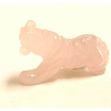 Tiger 1.5 Inch Figurine - Rose Quartz