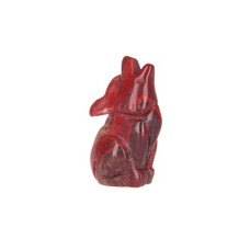 Coyote Howling 1 Inch Figurine - Rainbow Jasper