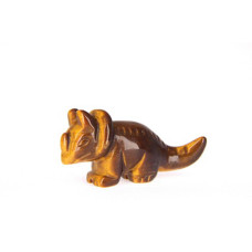 Dinosaur (Triceratops) 1 Inch Figurine - Tiger Eye