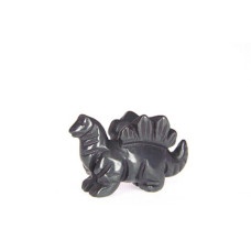 Dinosaur (Stegosaurus) Carved Fetish Bead 0.75 Inch - Amethyst