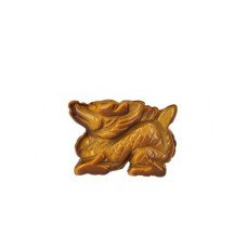 Dragon Classic Carved Fetish Bead 0.75 Inch - Tiger Eye