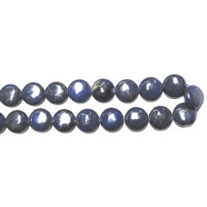 15mm Round Disk Lapis Bead Strand