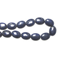 20 x 15mm Oval Lapis Bead Strand