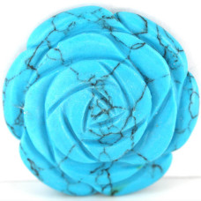 Rose 30mm Pendant - Howlite Turquoise