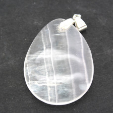 GP Teardrop - Flat Teardrop Pendant with Bail - Fluorite