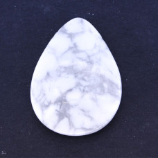 GP Teardrop Pendant with Hole through it - White Howlite