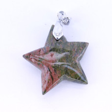 GP Star Pendant with Bail - Unakite