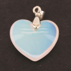 Small Heart with Bail - Opalite