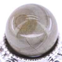 20mm Gemstone Sphere - 20 pc pack - Silver Leaf Jasper