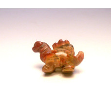 Dinosaur (Stegosaurus) 1 Inch Figurine - Rainbow Jasper