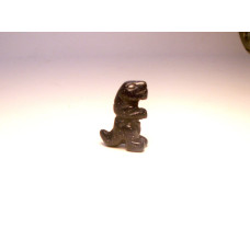 Dinosaur (T-Rex) Carved Fetish Bead 0.75 Inch - Blue Goldstone