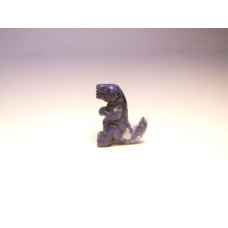 Dinosaur (T-Rex) Carved Fetish Bead 0.75 Inch - Sodalite