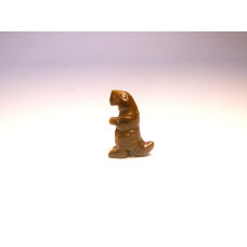 Dinosaur (T-Rex) Carved Fetish Bead 0.75 Inch - Tiger Eye