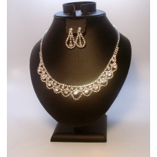 Rhinestone Necklace Set with Matching Earrings -#1