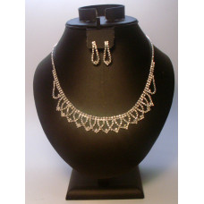 Rhinestone Necklace Set with Matching Earrings -#2