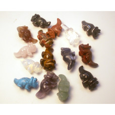 Dinosaur (Triceratops) 1 Inch Figurine - Assorted Stones