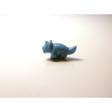 Dinosaur (Triceratops) 1 Inch Figurine - Howlite Turquoise